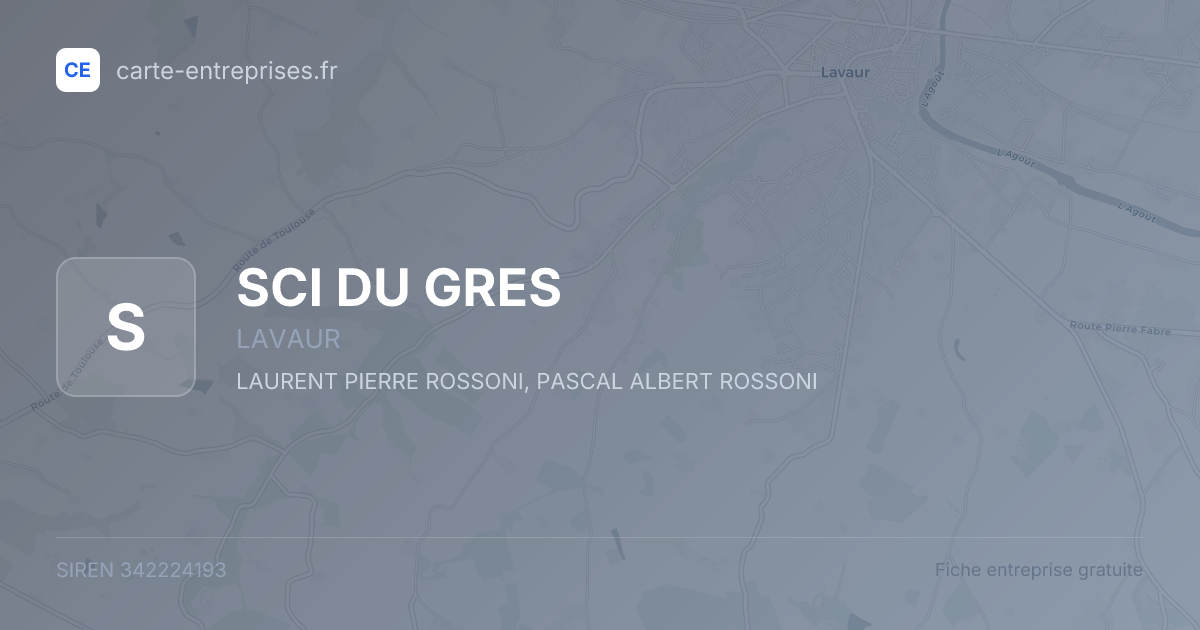 SCI DU GRES — 342224193 — fiche entreprise