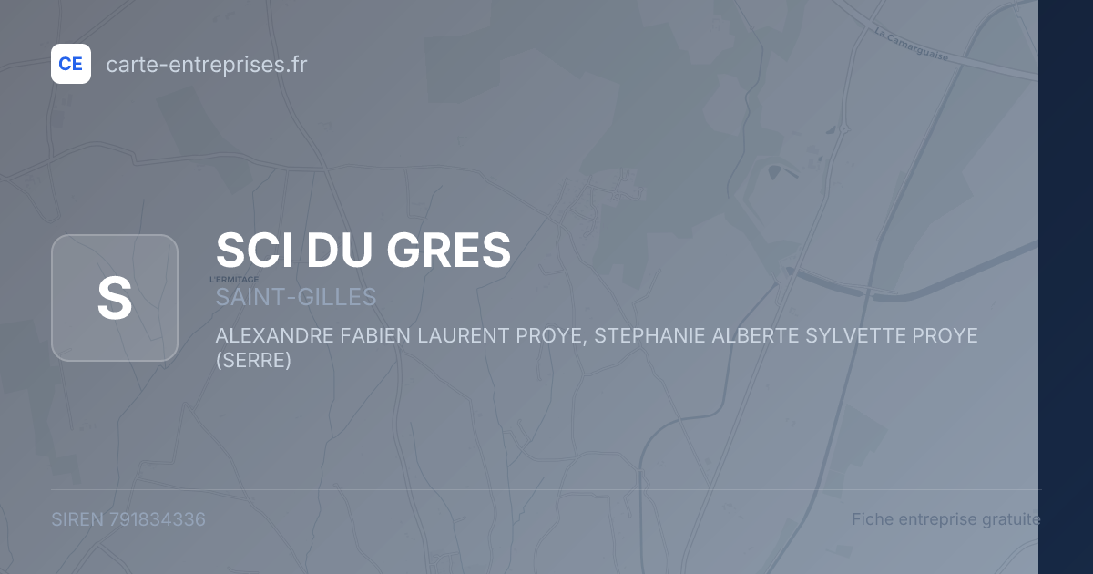 SCI DU GRES — 791834336 — fiche entreprise
