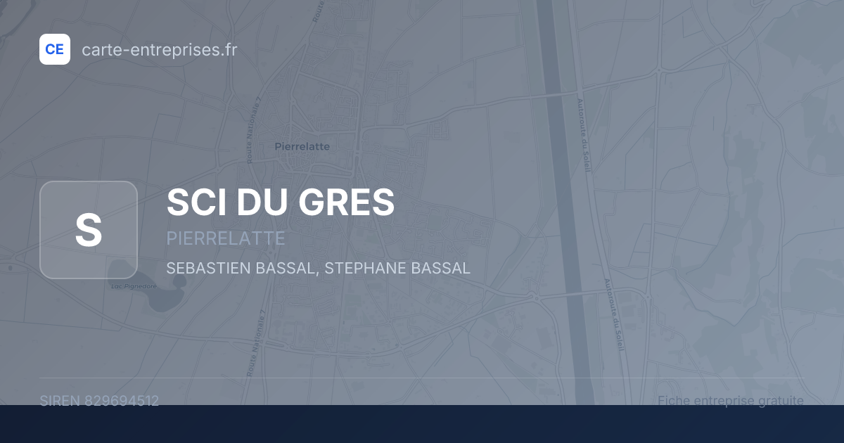 SCI DU GRES — 829694512 — fiche entreprise