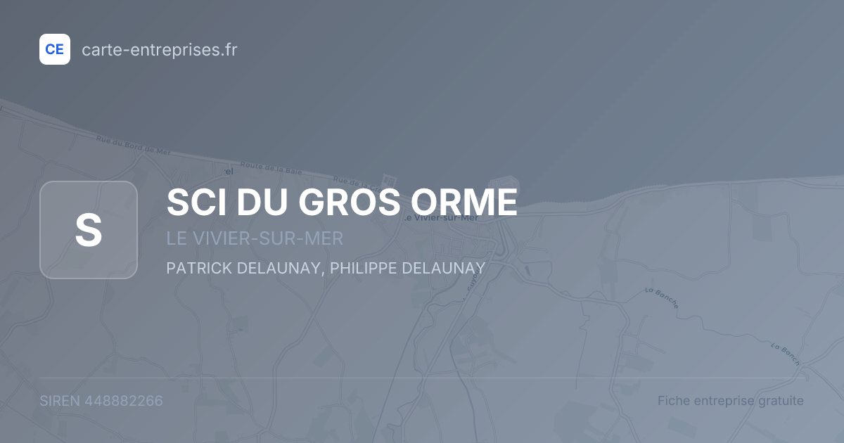 SCI DU GROS ORME — 448882266 — fiche entreprise