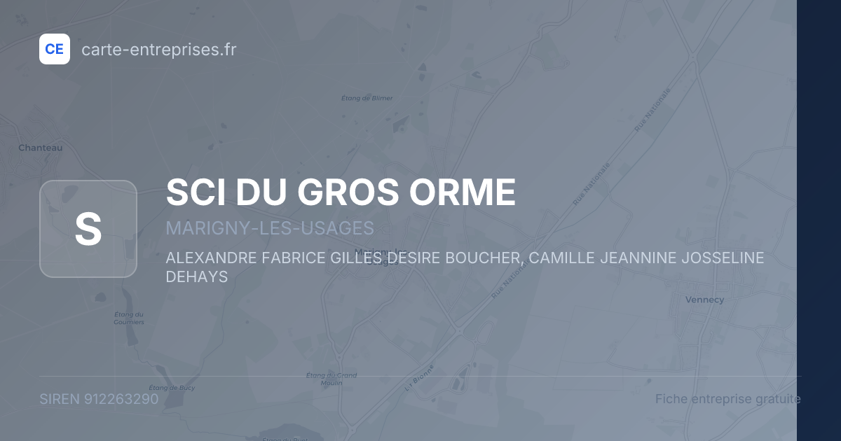 SCI DU GROS ORME — 912263290 — fiche entreprise