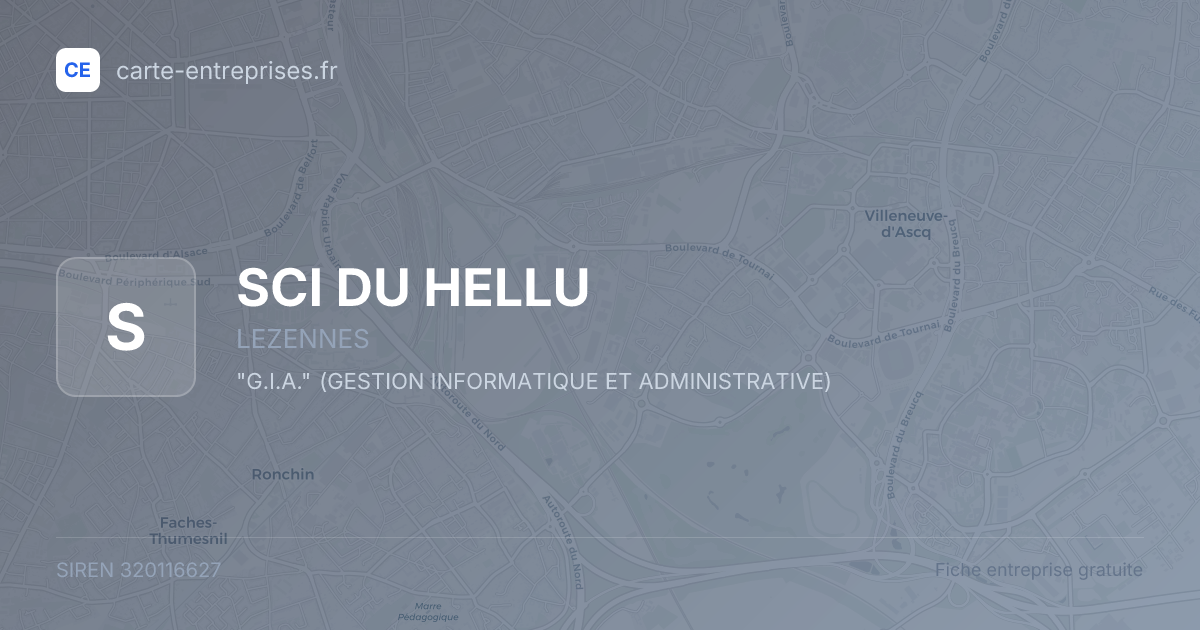 SCI DU HELLU — 320116627 — fiche entreprise