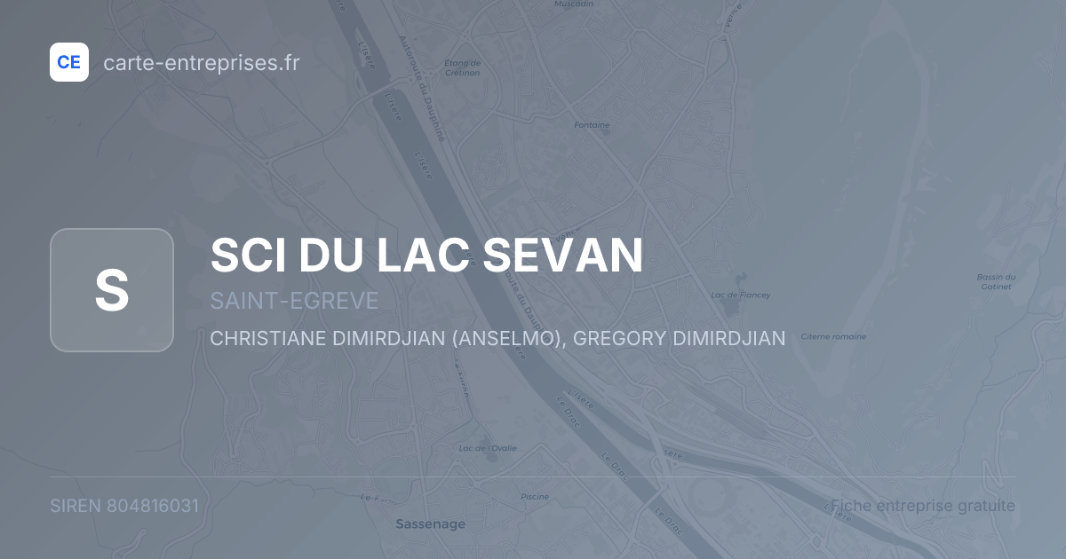 SCI DU LAC SEVAN — 804816031 — fiche entreprise