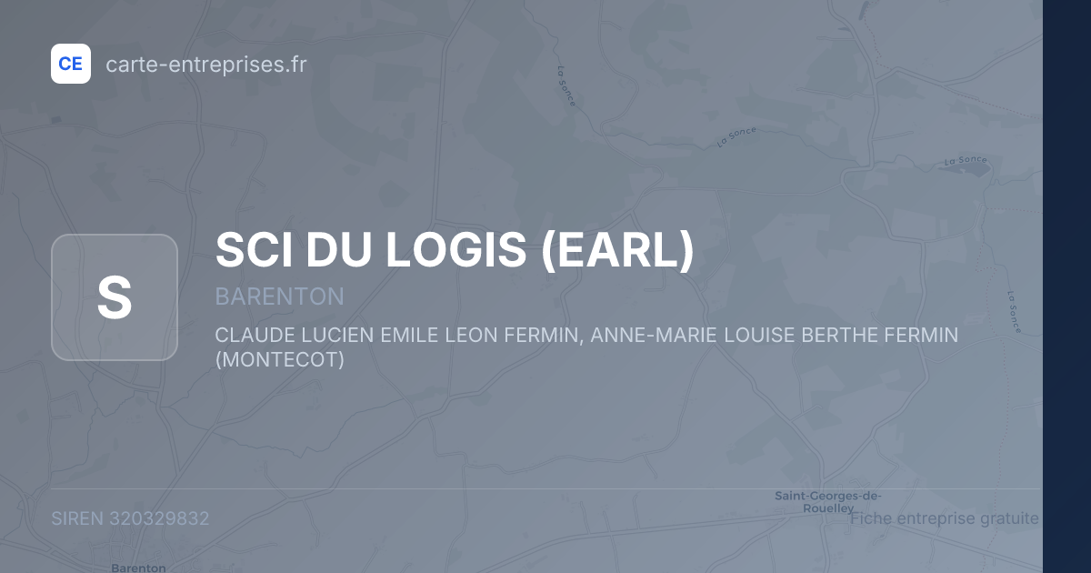 SCI DU LOGIS (EARL) — 320329832 — fiche entreprise