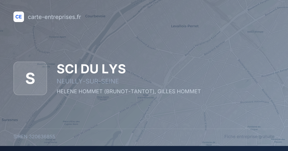 SCI DU LYS — 320636855 — fiche entreprise