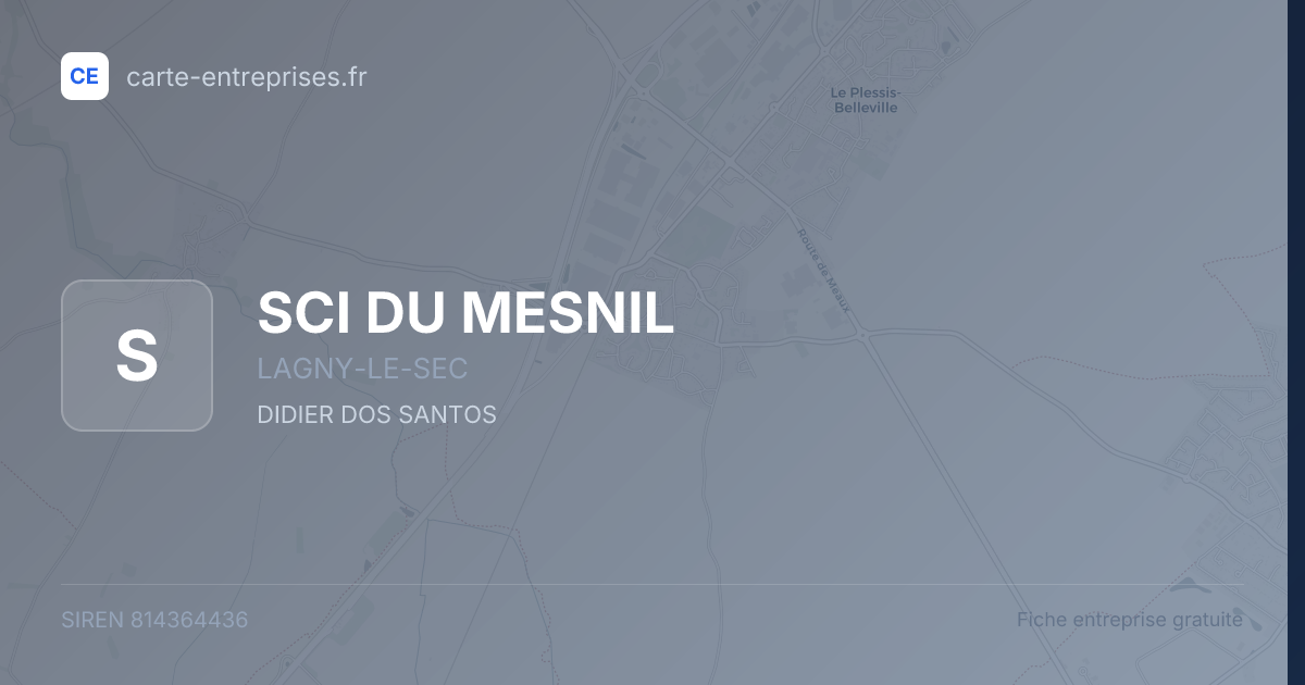 SCI DU MESNIL — 814364436 — fiche entreprise