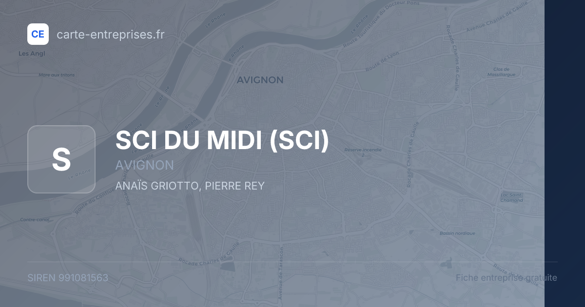SCI DU MIDI (SCI) — 991081563 — fiche entreprise