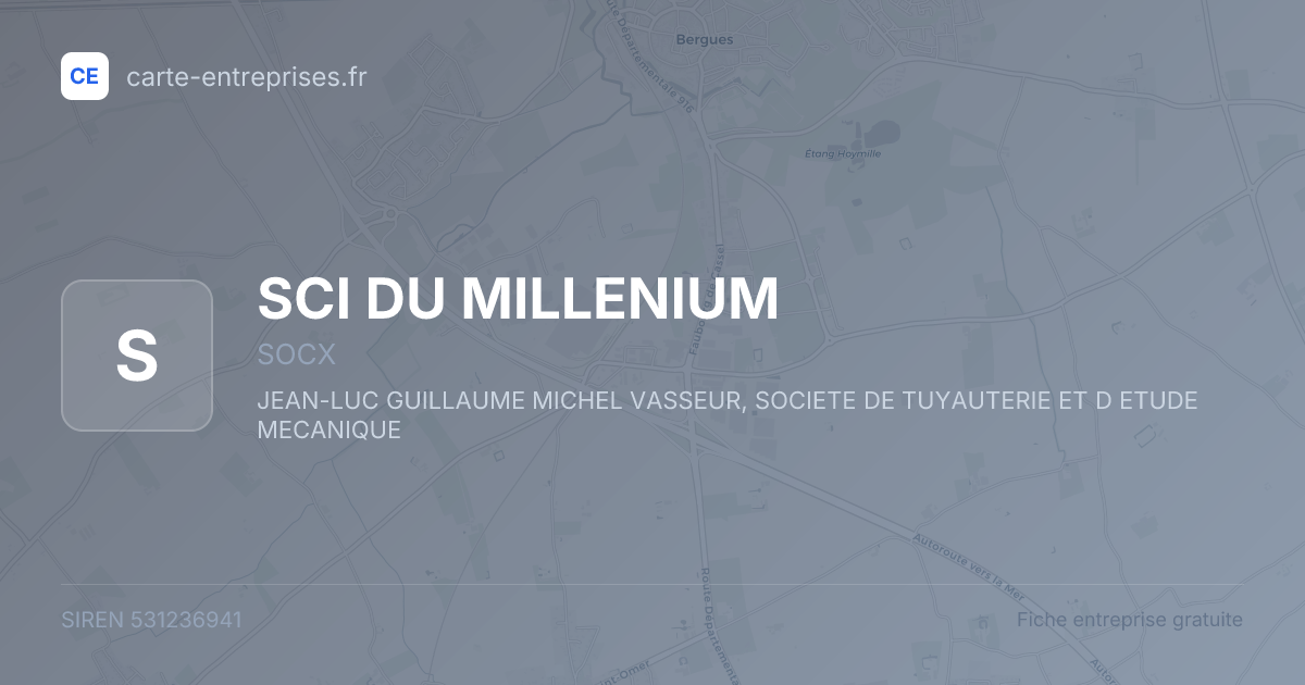 SCI DU MILLENIUM — 531236941 — fiche entreprise