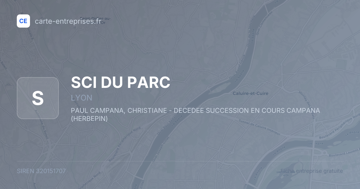SCI DU PARC — 320151707 — fiche entreprise