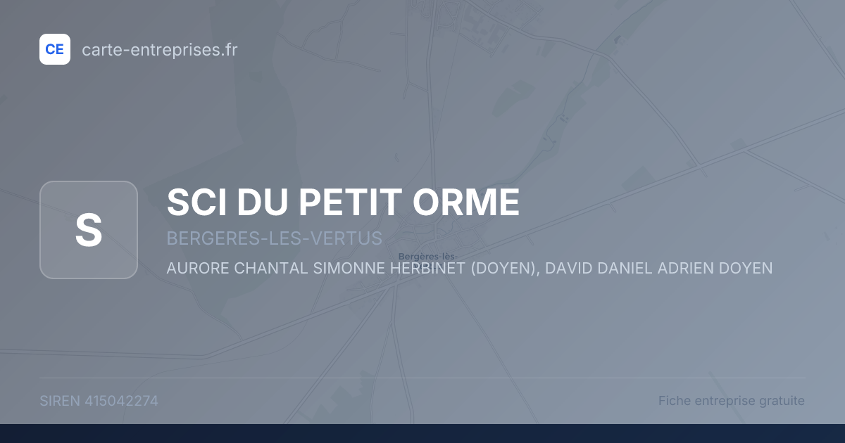 SCI DU PETIT ORME — 415042274 — fiche entreprise