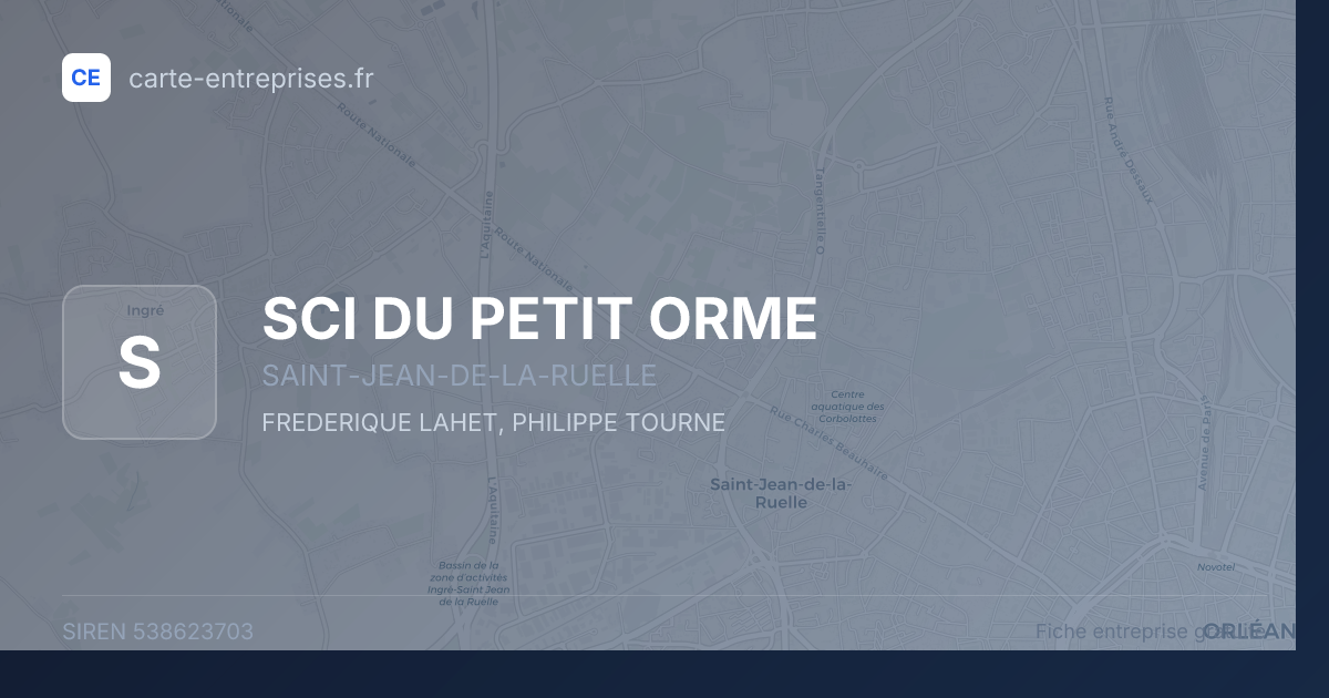 SCI DU PETIT ORME — 538623703 — fiche entreprise