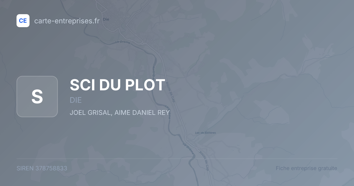 SCI DU PLOT — 378758833 — fiche entreprise