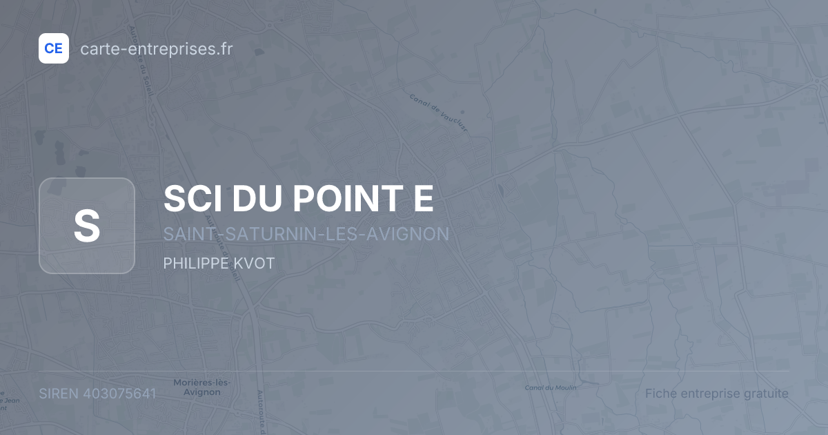 SCI DU POINT E — 403075641 — fiche entreprise