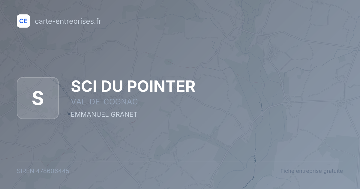 SCI DU POINTER — 478606445 — fiche entreprise
