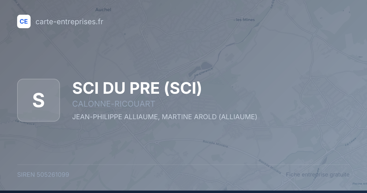 SCI DU PRE (SCI) — 505261099 — fiche entreprise