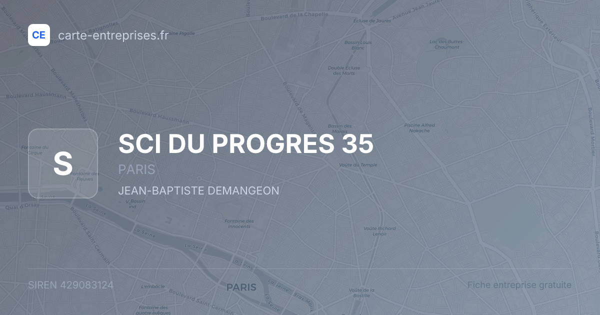 SCI DU PROGRES 35 — 429083124 — fiche entreprise