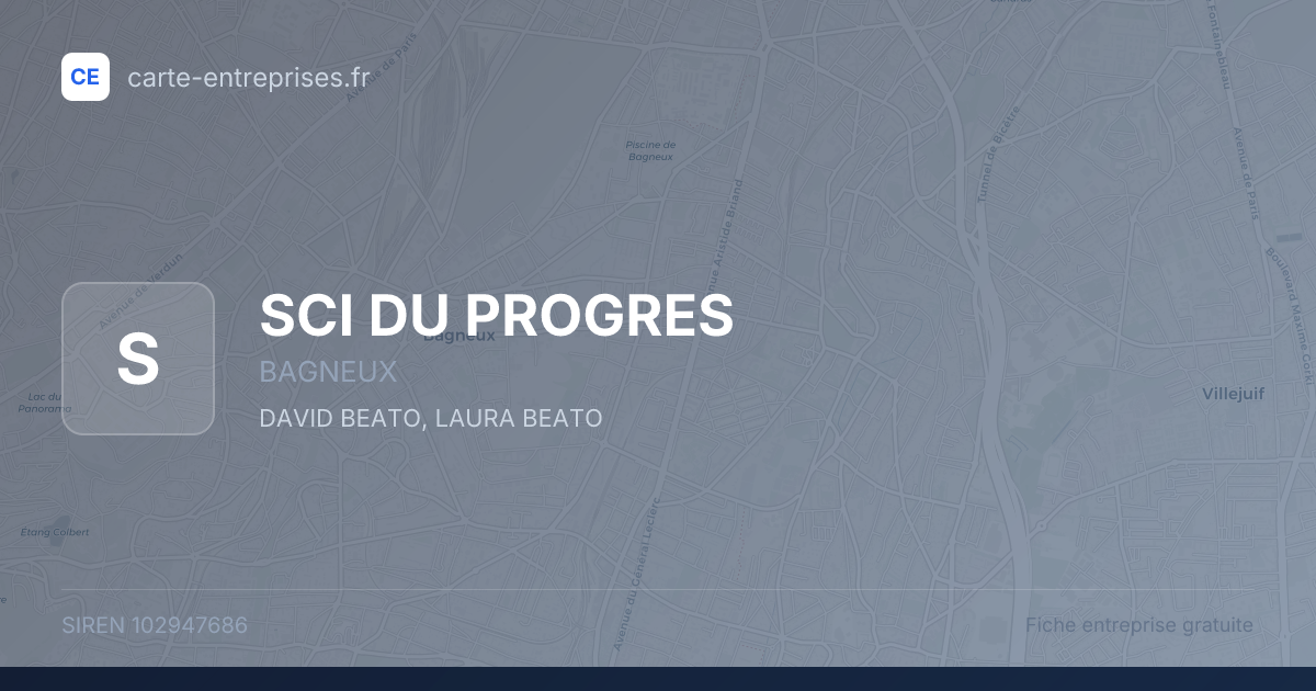 SCI DU PROGRES — 102947686 — fiche entreprise