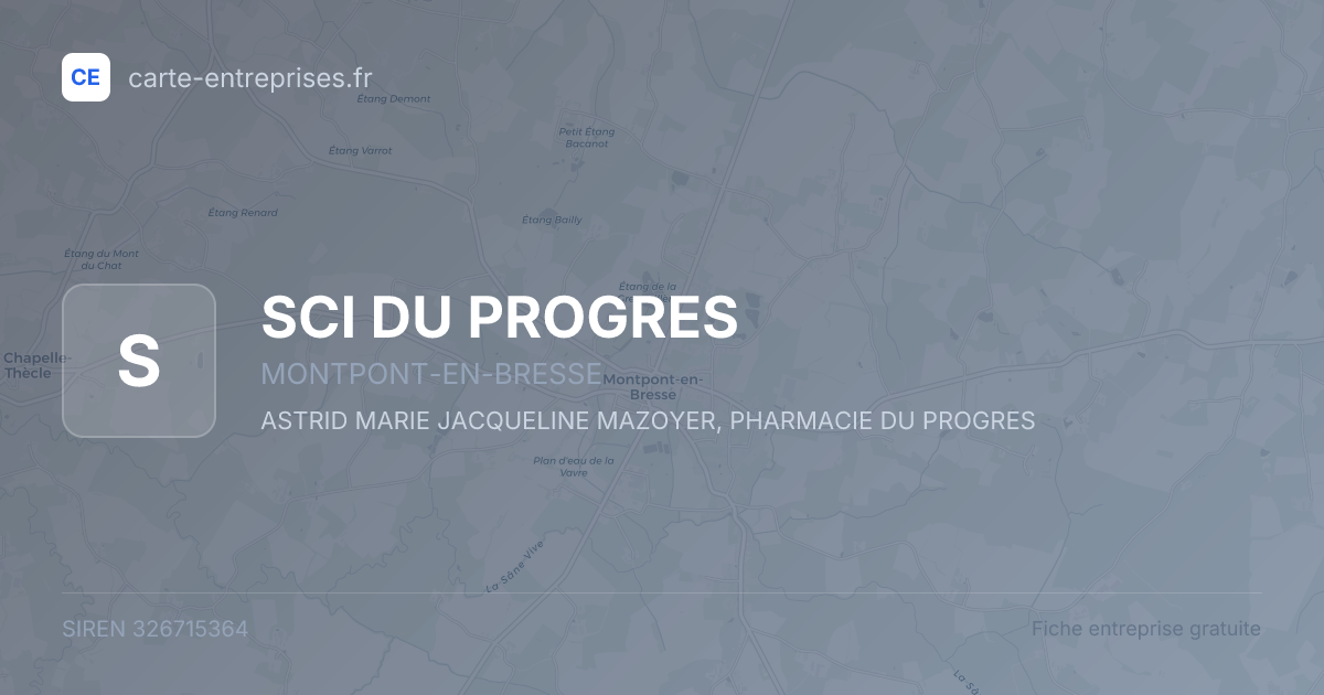 SCI DU PROGRES — 326715364 — fiche entreprise