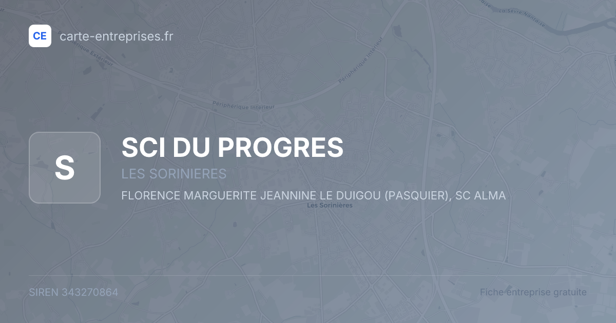 SCI DU PROGRES — 343270864 — fiche entreprise