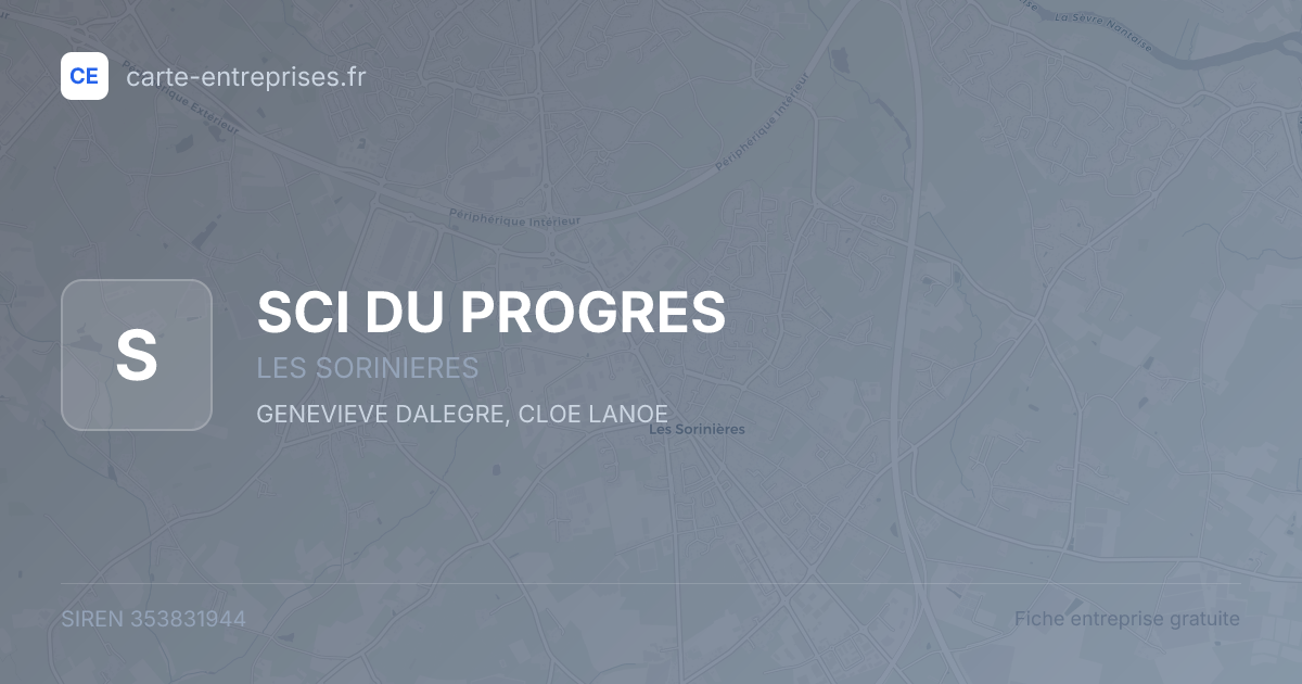 SCI DU PROGRES — 353831944 — fiche entreprise