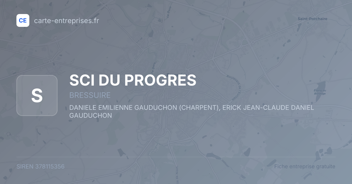 SCI DU PROGRES — 378115356 — fiche entreprise