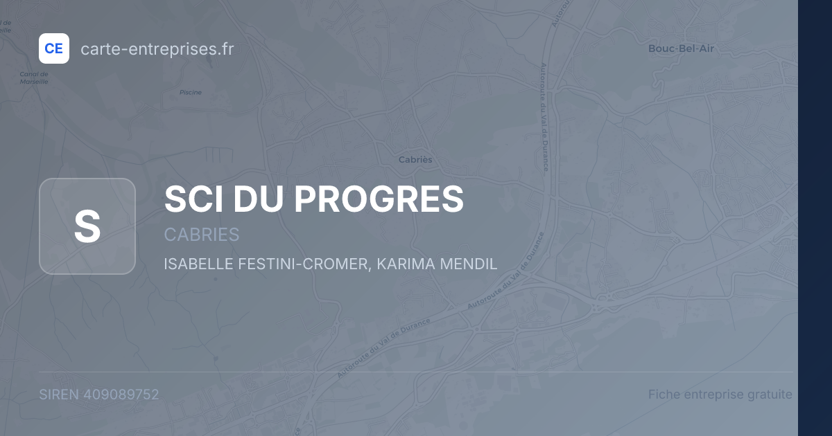 SCI DU PROGRES — 409089752 — fiche entreprise
