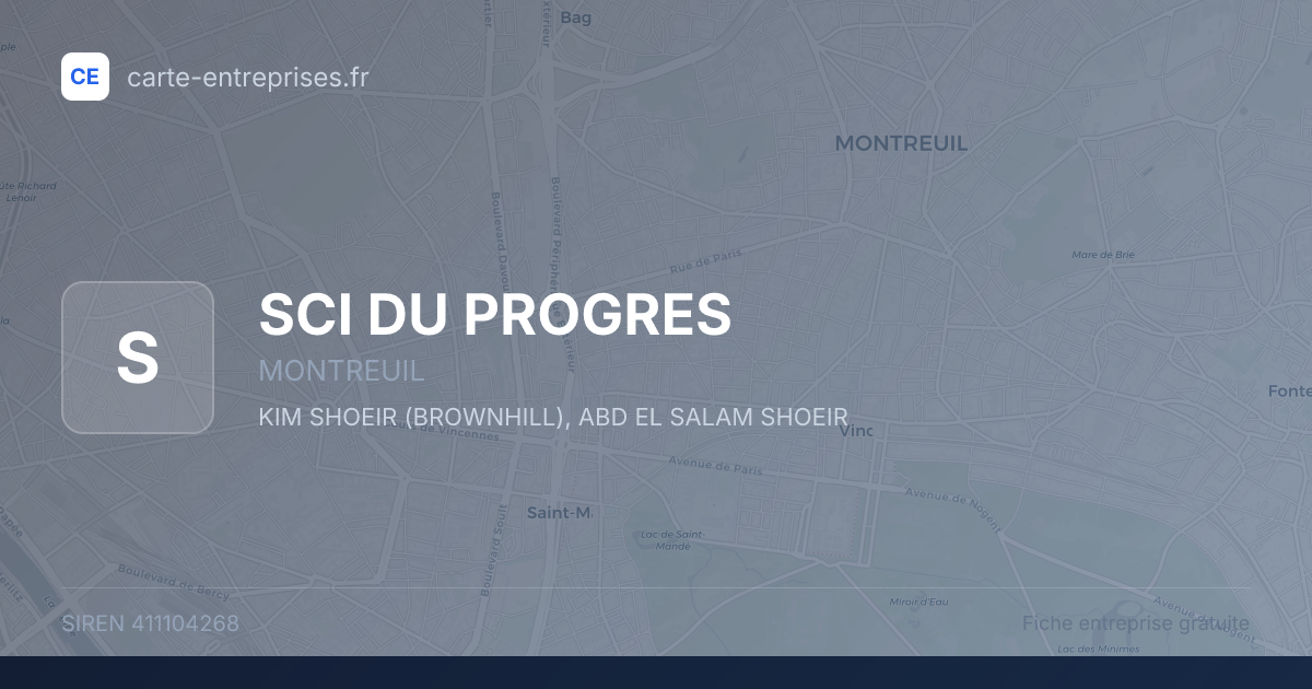 SCI DU PROGRES — 411104268 — fiche entreprise