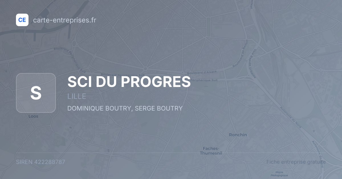SCI DU PROGRES — 422288787 — fiche entreprise