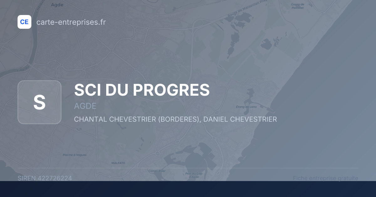 SCI DU PROGRES — 422726224 — fiche entreprise
