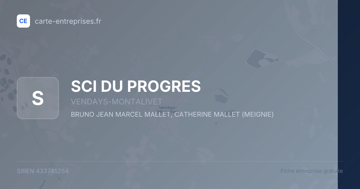 SCI DU PROGRES — 433745254 — fiche entreprise