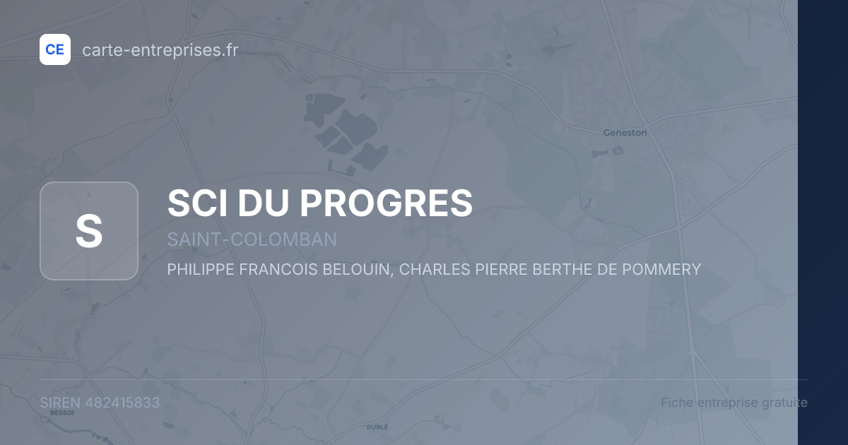 SCI DU PROGRES — 482415833 — fiche entreprise