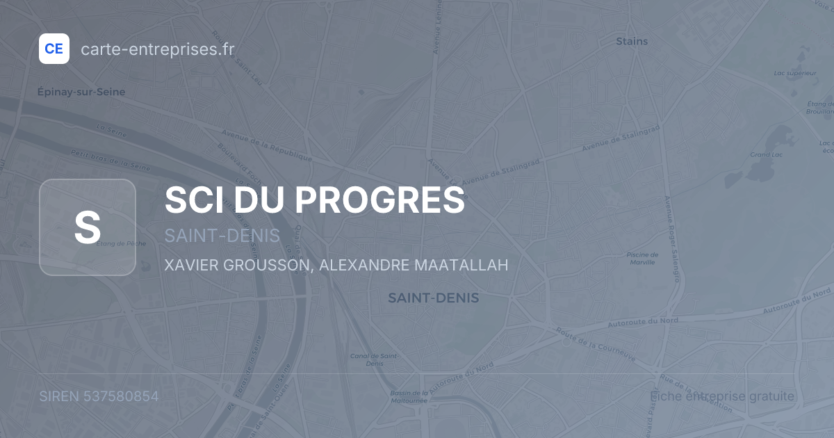 SCI DU PROGRES — 537580854 — fiche entreprise