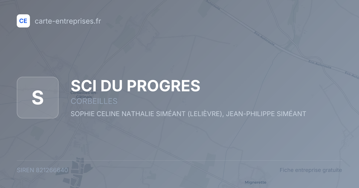 SCI DU PROGRES — 821266640 — fiche entreprise