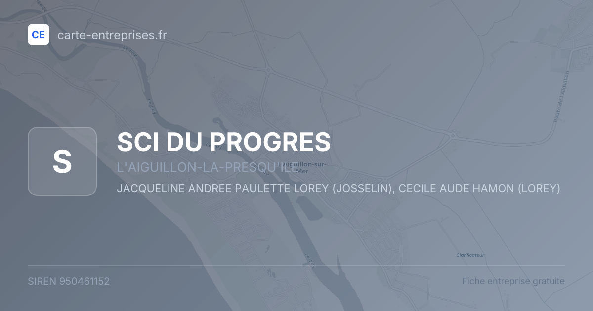 SCI DU PROGRES — 950461152 — fiche entreprise