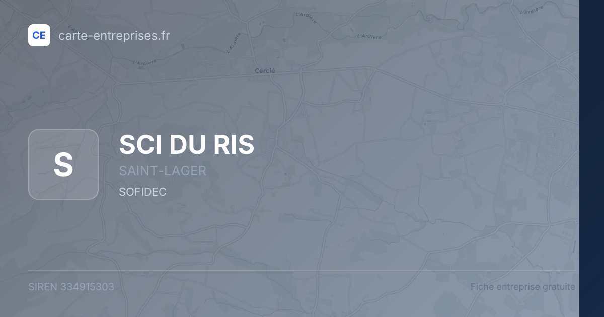 SCI DU RIS — 334915303 — fiche entreprise