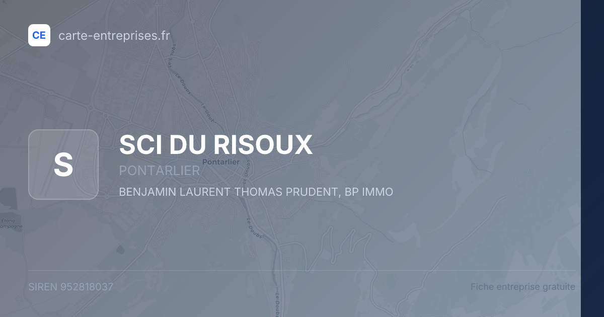 SCI DU RISOUX — 952818037 — fiche entreprise