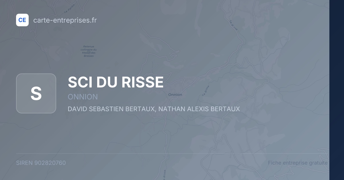 SCI DU RISSE — 902820760 — fiche entreprise