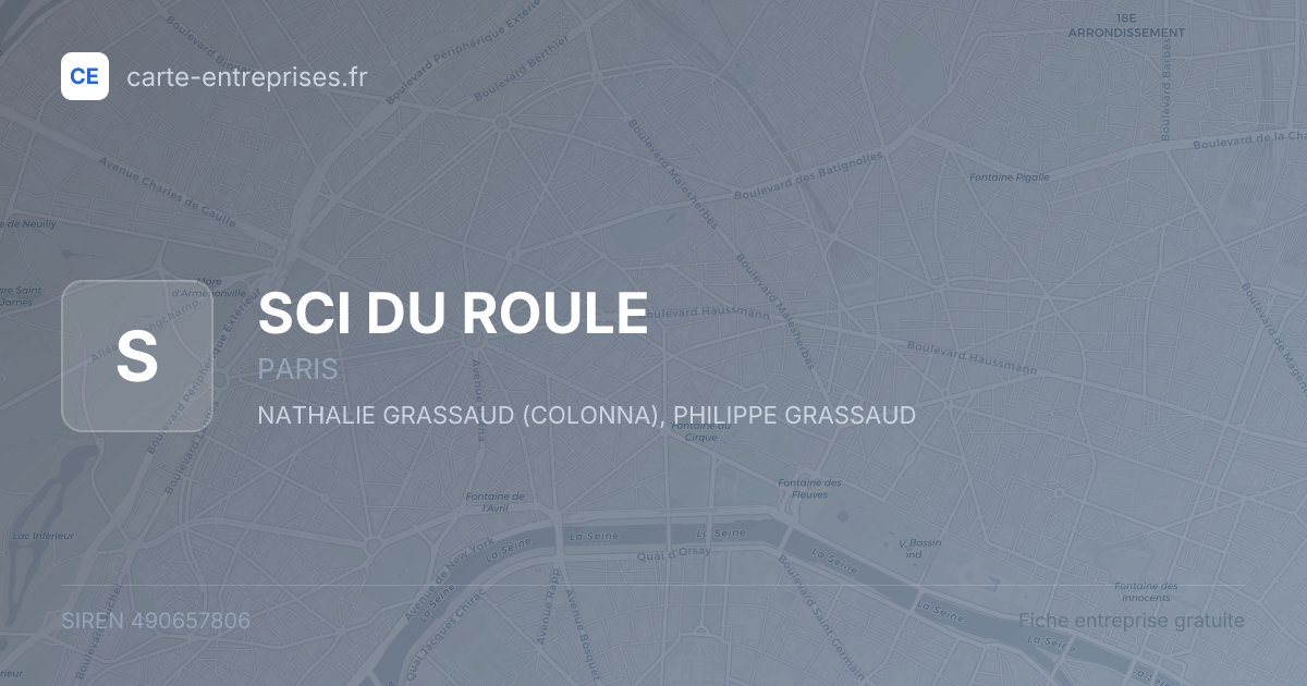 SCI DU ROULE — 490657806 — fiche entreprise