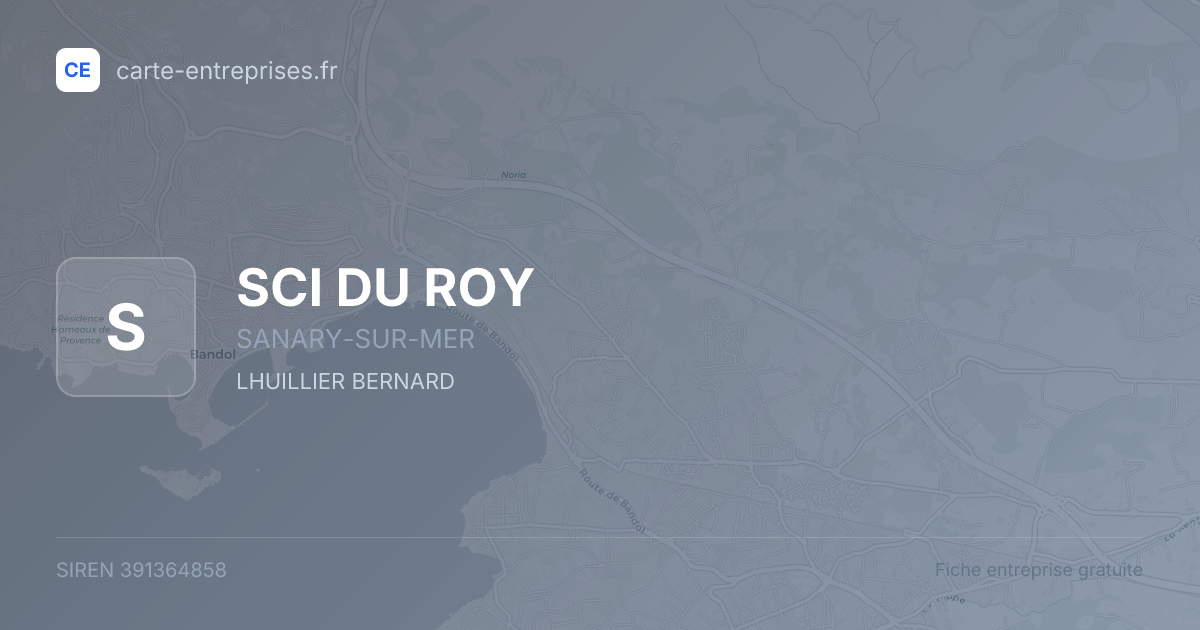 SCI DU ROY — 391364858 — fiche entreprise
