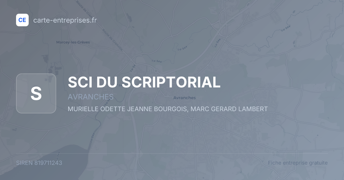 SCI DU SCRIPTORIAL — 819711243 — fiche entreprise