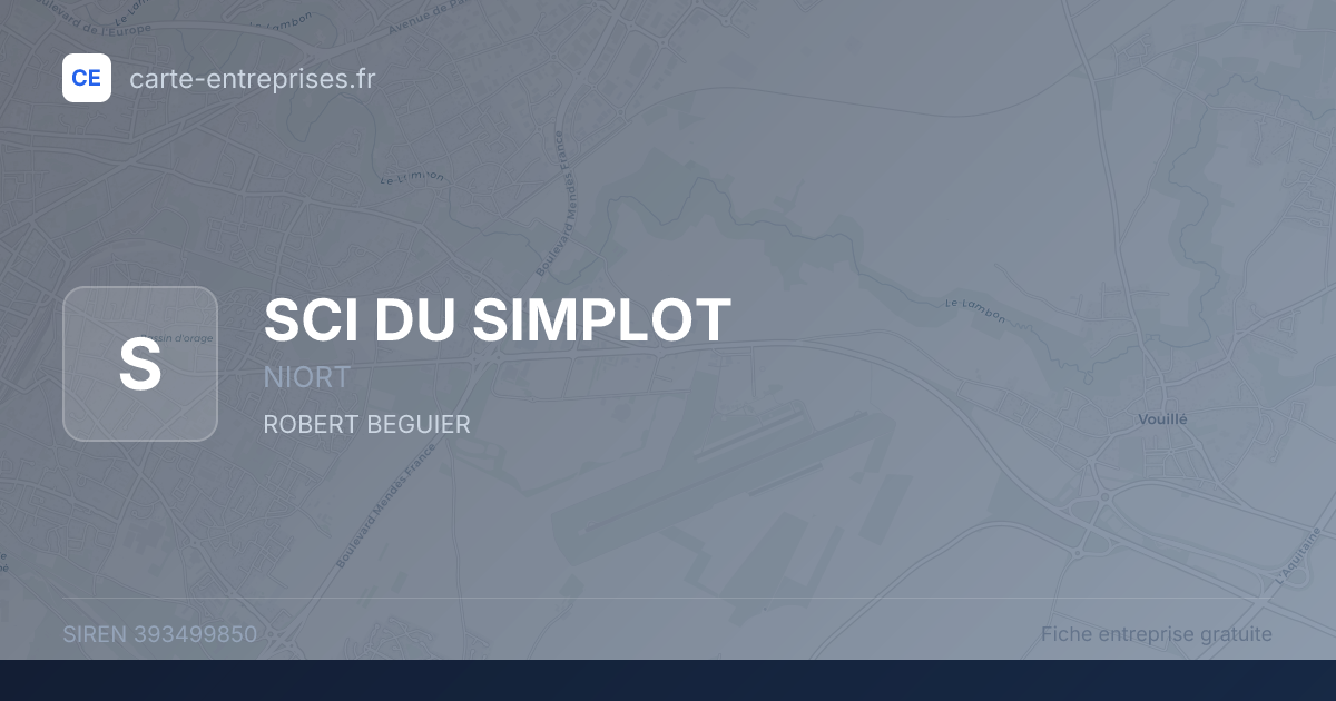 SCI DU SIMPLOT — 393499850 — fiche entreprise