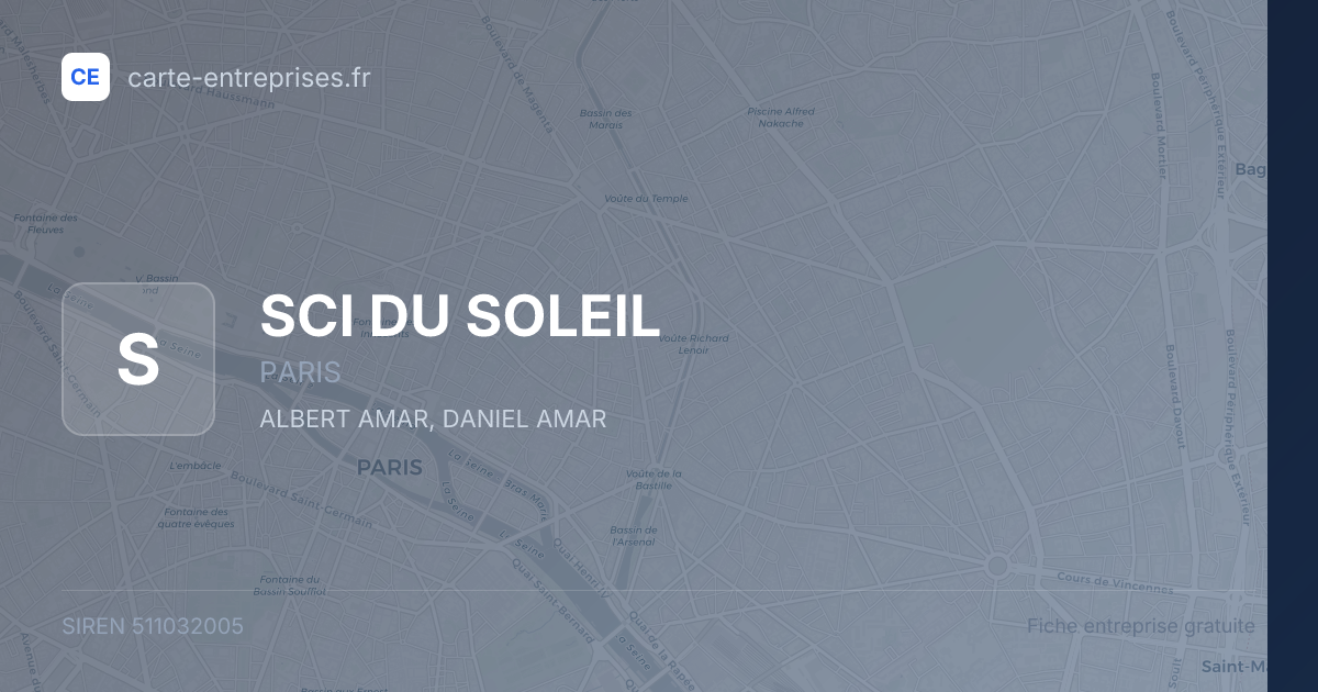SCI DU SOLEIL — 511032005 — fiche entreprise