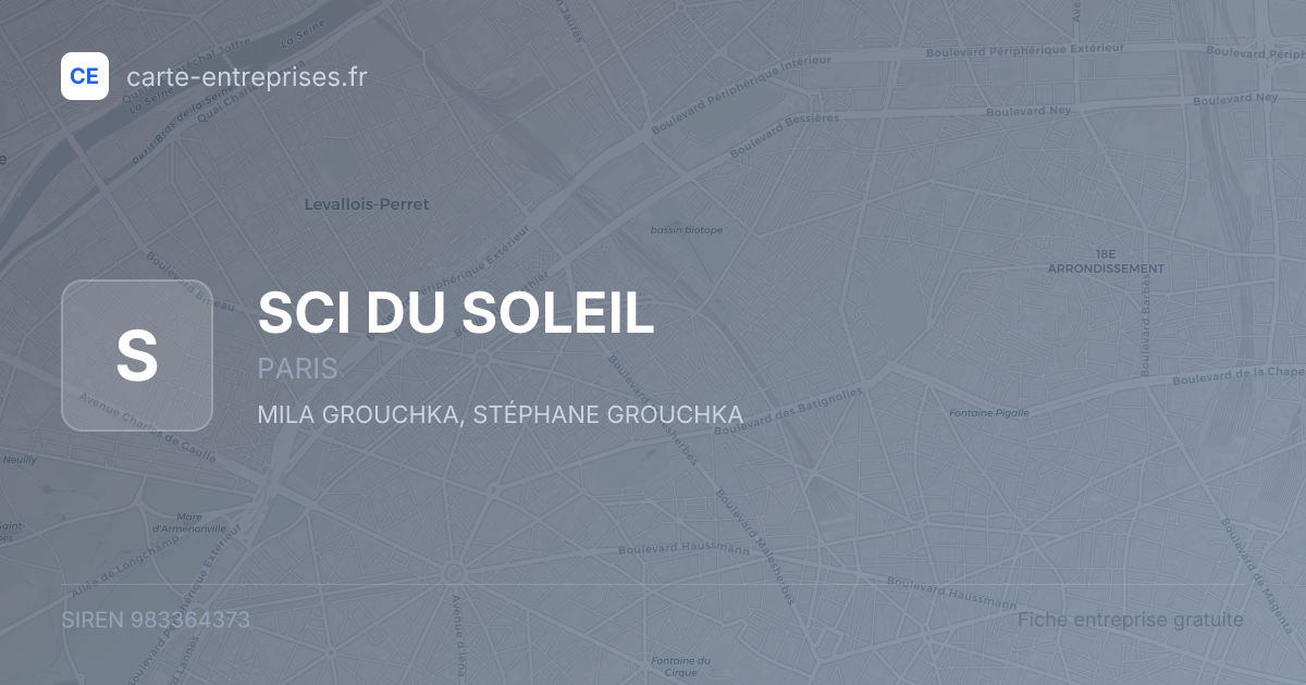 SCI DU SOLEIL — 983364373 — fiche entreprise