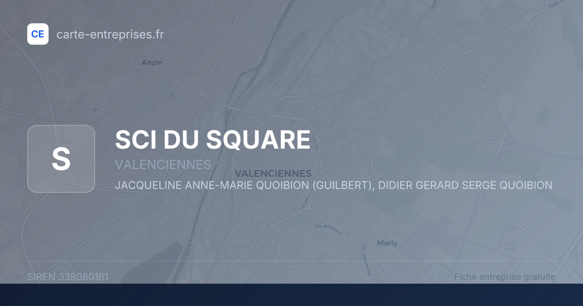 SCI DU SQUARE — 338080161 — fiche entreprise