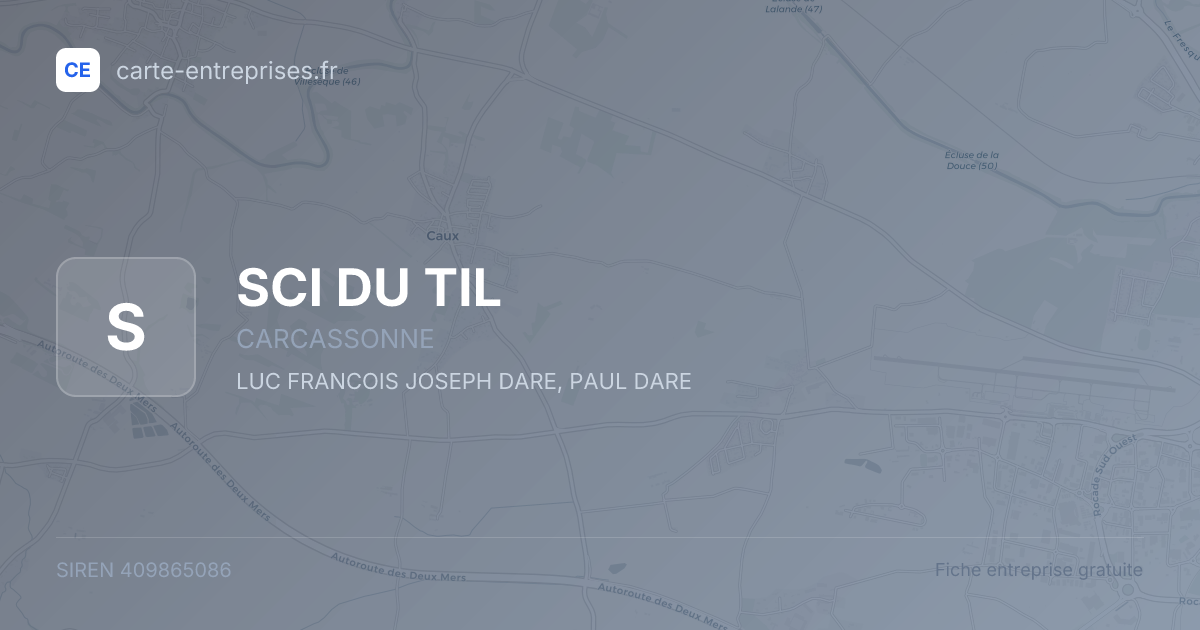 SCI DU TIL — 409865086 — fiche entreprise