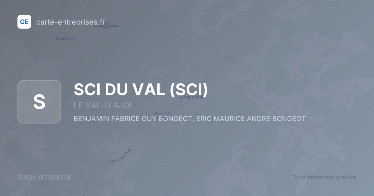SCI DU VAL (SCI) — 797984374 — fiche entreprise