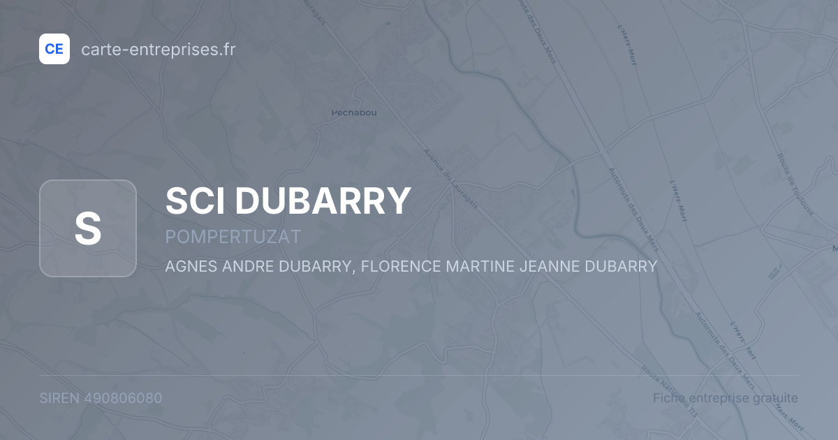 SCI DUBARRY — 490806080 — fiche entreprise