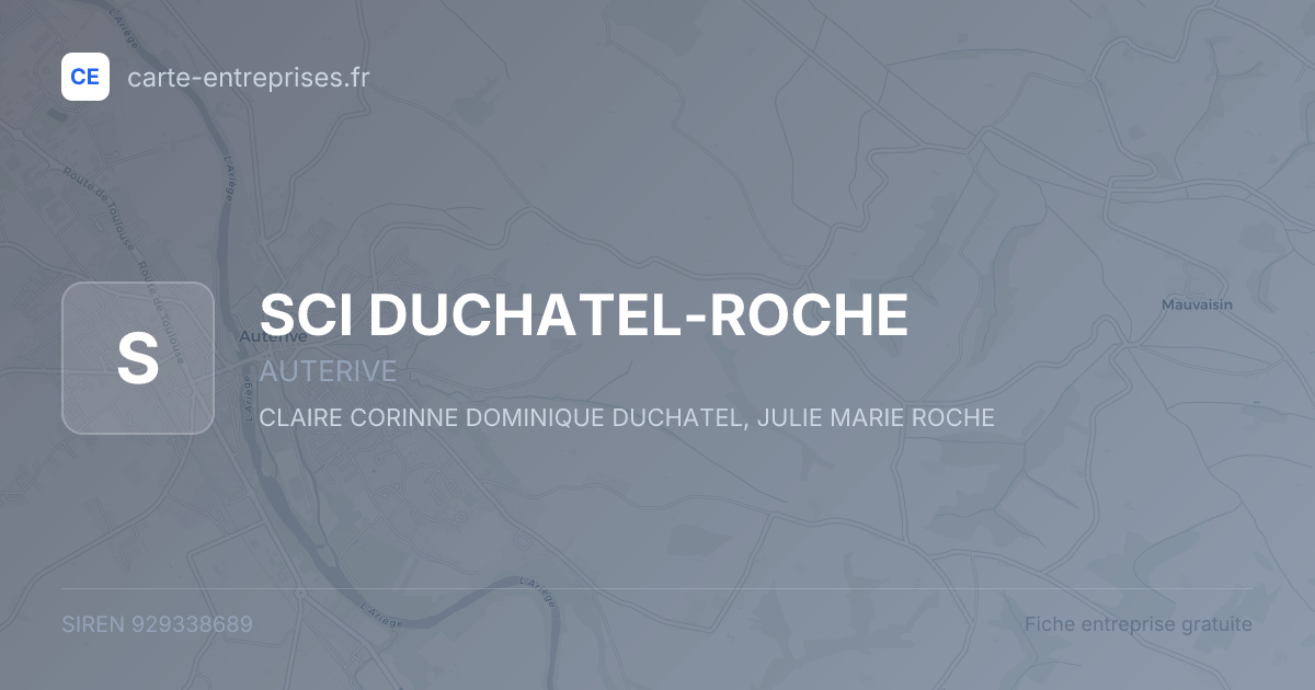 SCI DUCHATEL-ROCHE — 929338689 — fiche entreprise