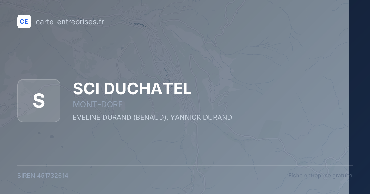 SCI DUCHATEL — 451732614 — fiche entreprise