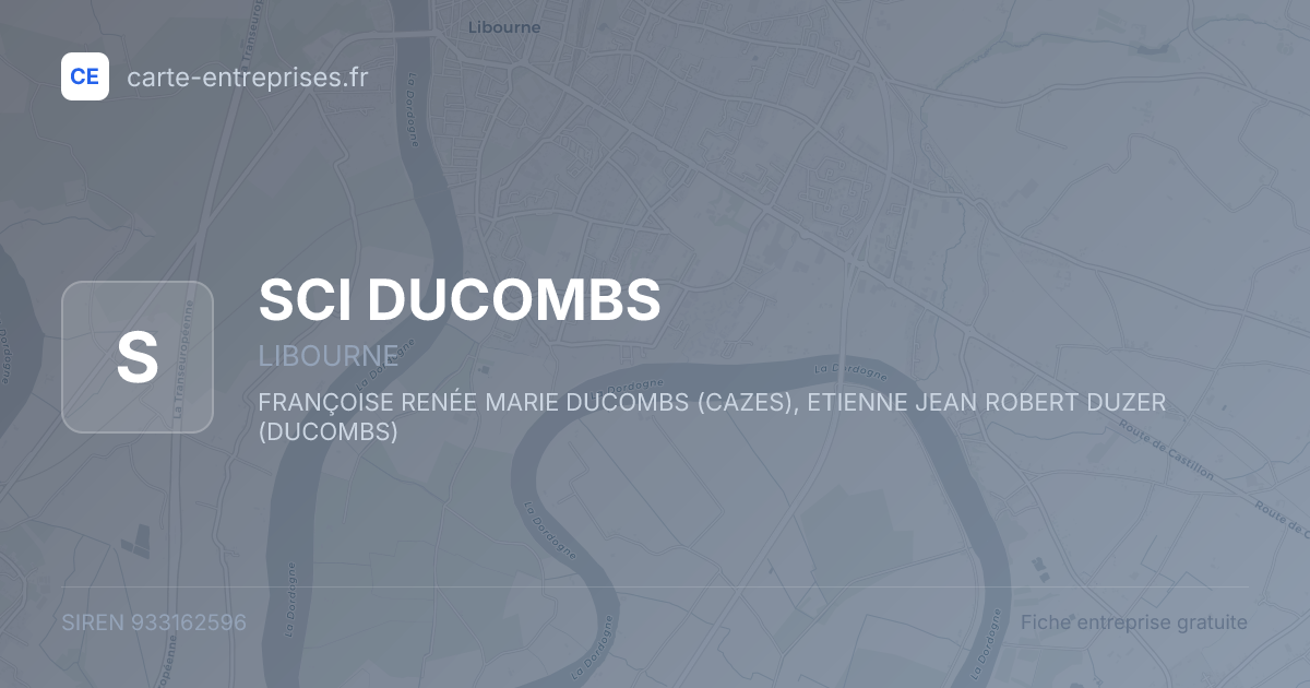 SCI DUCOMBS — 933162596 — fiche entreprise